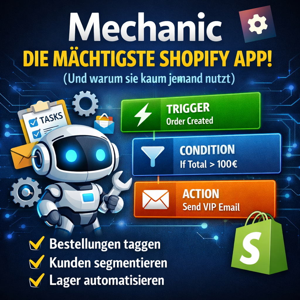 Mechanic – die mächtigste Shopify App überhaupt! (Und warum kaum jemand sie richtig nutzt)