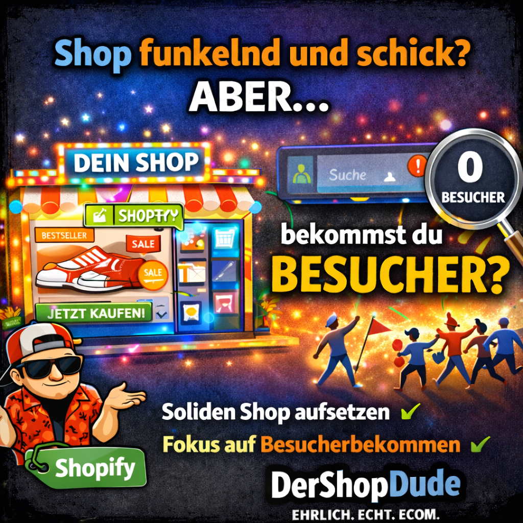 Dein Shop blinkt, leuchtet und sieht wunderschön aus? Geil. Aber keine Besucher?